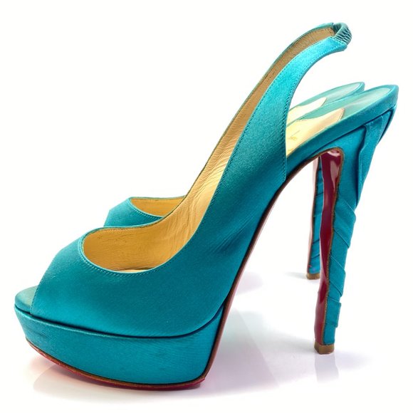 🌷❤️‍🔥FINAL SALE 🔥 NO OFFERS🌷💥Christian Louboutin Plisetta 140 Satin 38.5